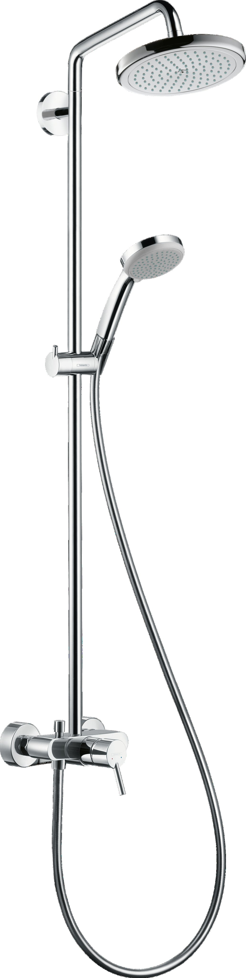 Croma Showerpipe 220 1jet with manual shower mixer