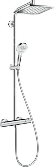 Crometta E Showerpipe 240 1jet EcoSmart with thermostatic shower mixer