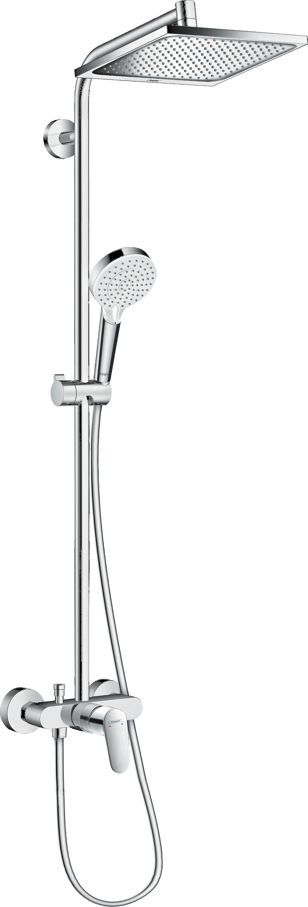 Crometta E Showerpipe 240 1jet with manual shower mixer