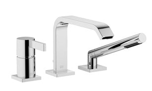 Imo Three Hole Single Lever Bath Mixer For Bath Rim Or Tile Edge Installation Chrome