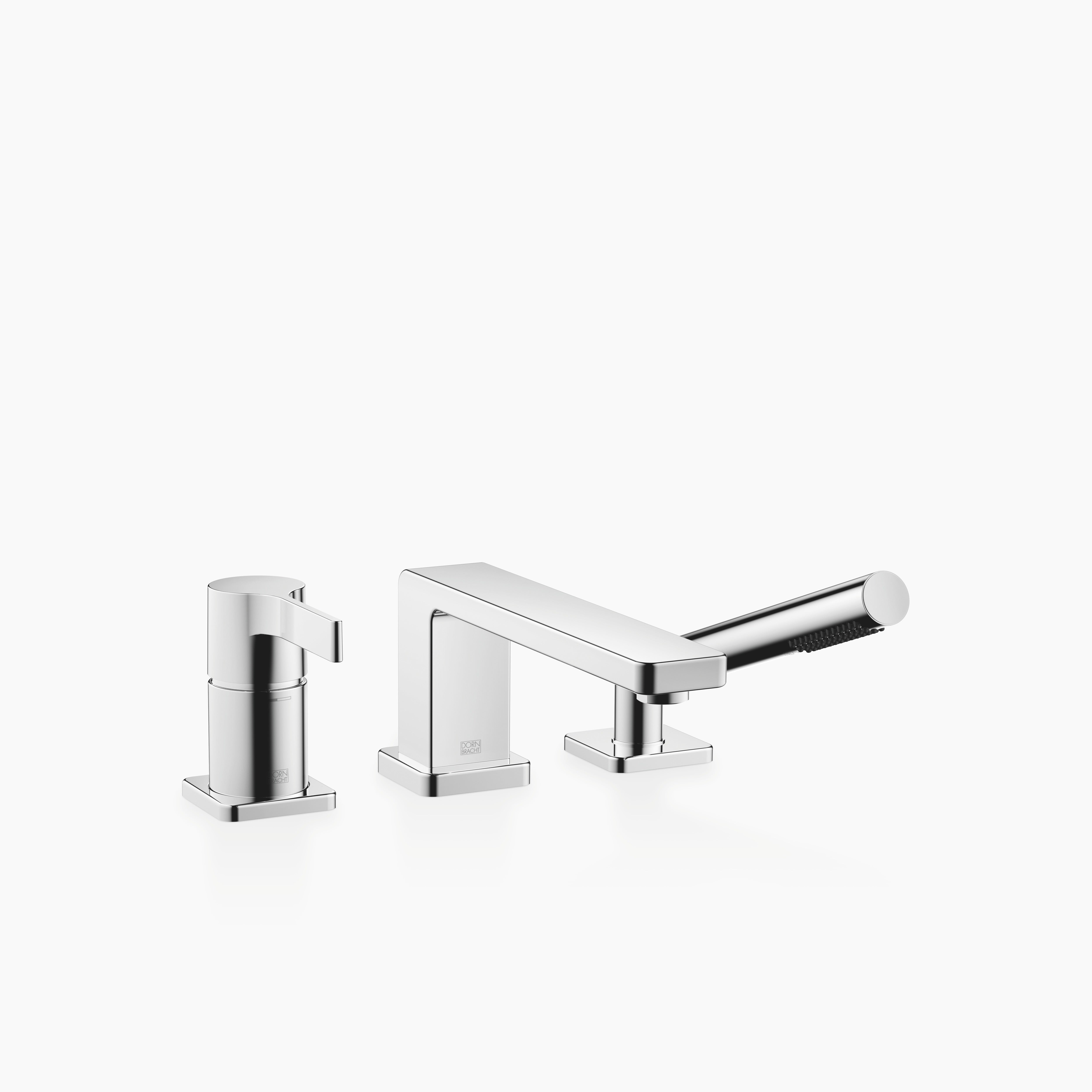Lulu Three Hole Single Lever Bath Mixer For Bath Rim Or Tile Edge Installation Chrome