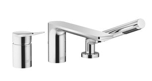 Liss Three Hole Single Lever Bath Mixer For Bath Rim Or Tile Edge Installation Chrome