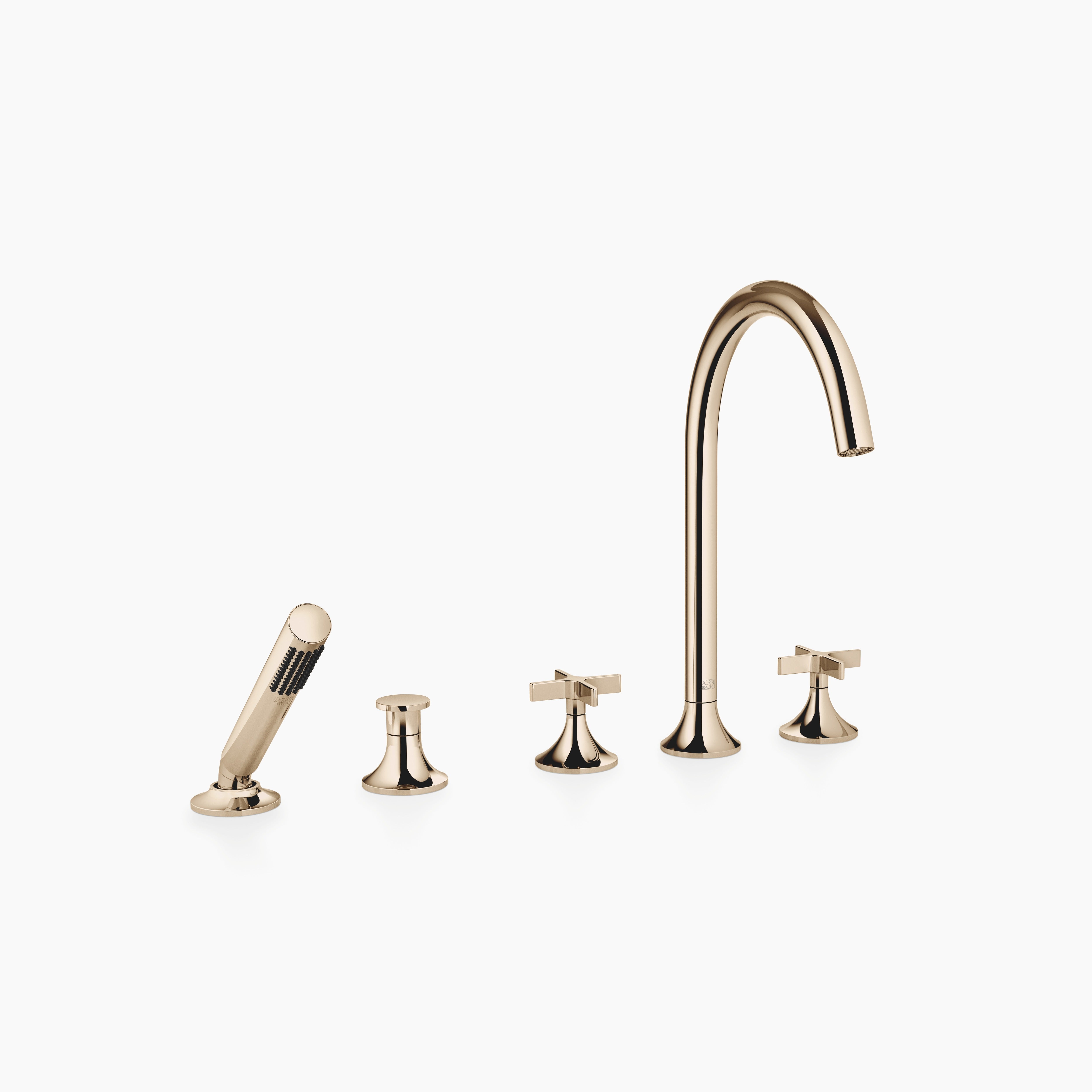 Vaia Five Hole Bath Mixer For Deck Mounting With Diverter Chrome