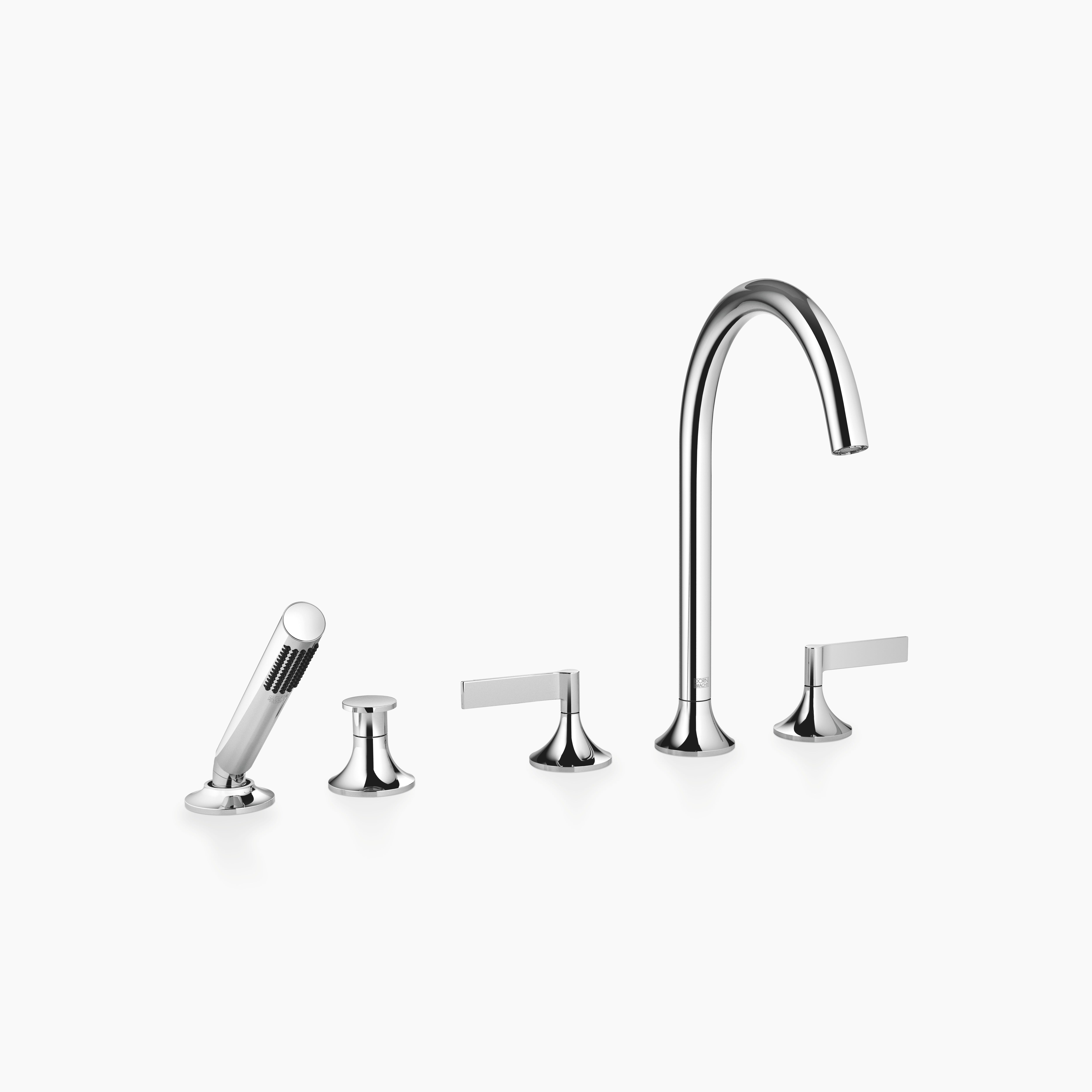 Vaia Five Hole Bath Mixer For Deck Mounting With Diverter Chrome II