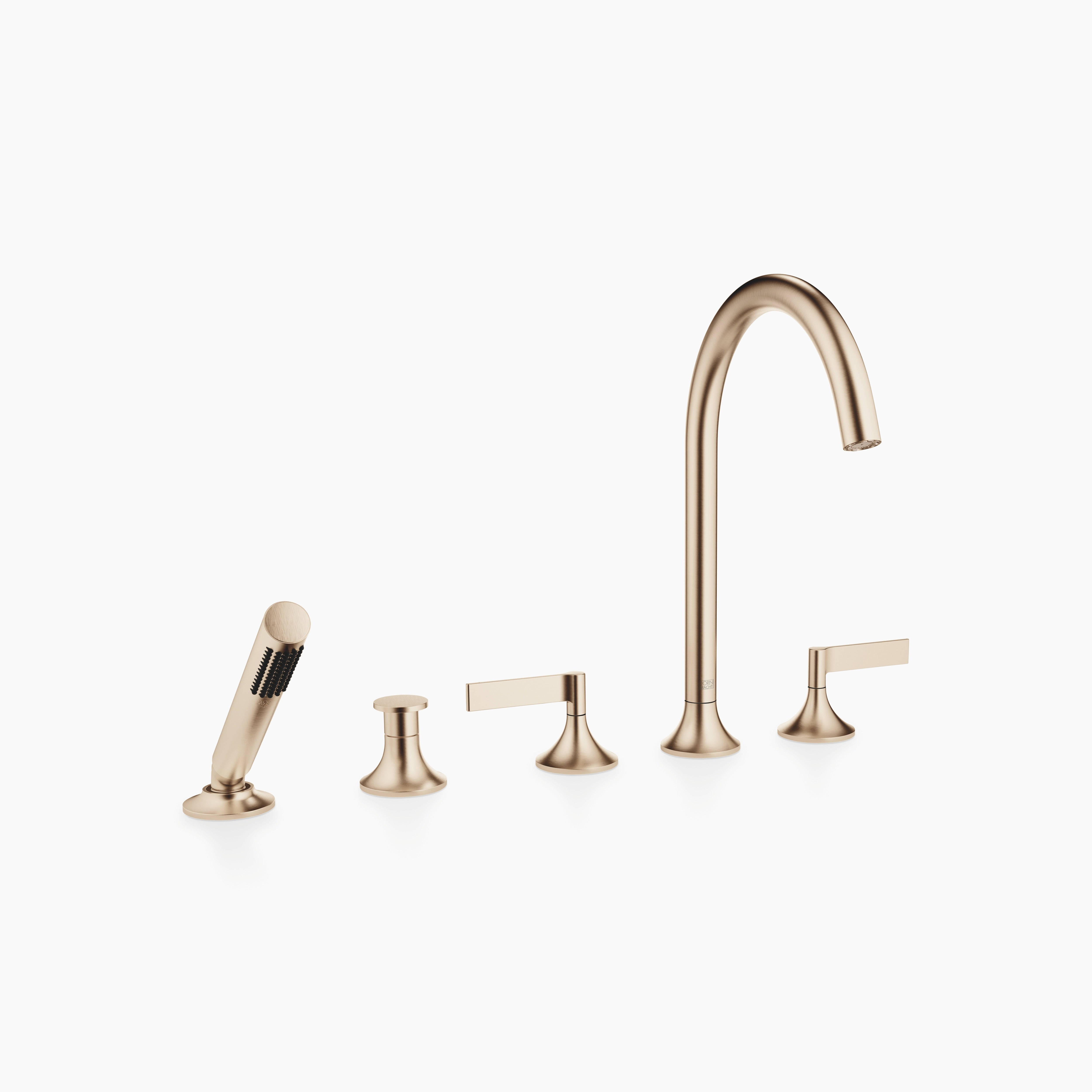 Vaia Five Hole Bath Mixer For Deck Mounting With Diverter Chrome II