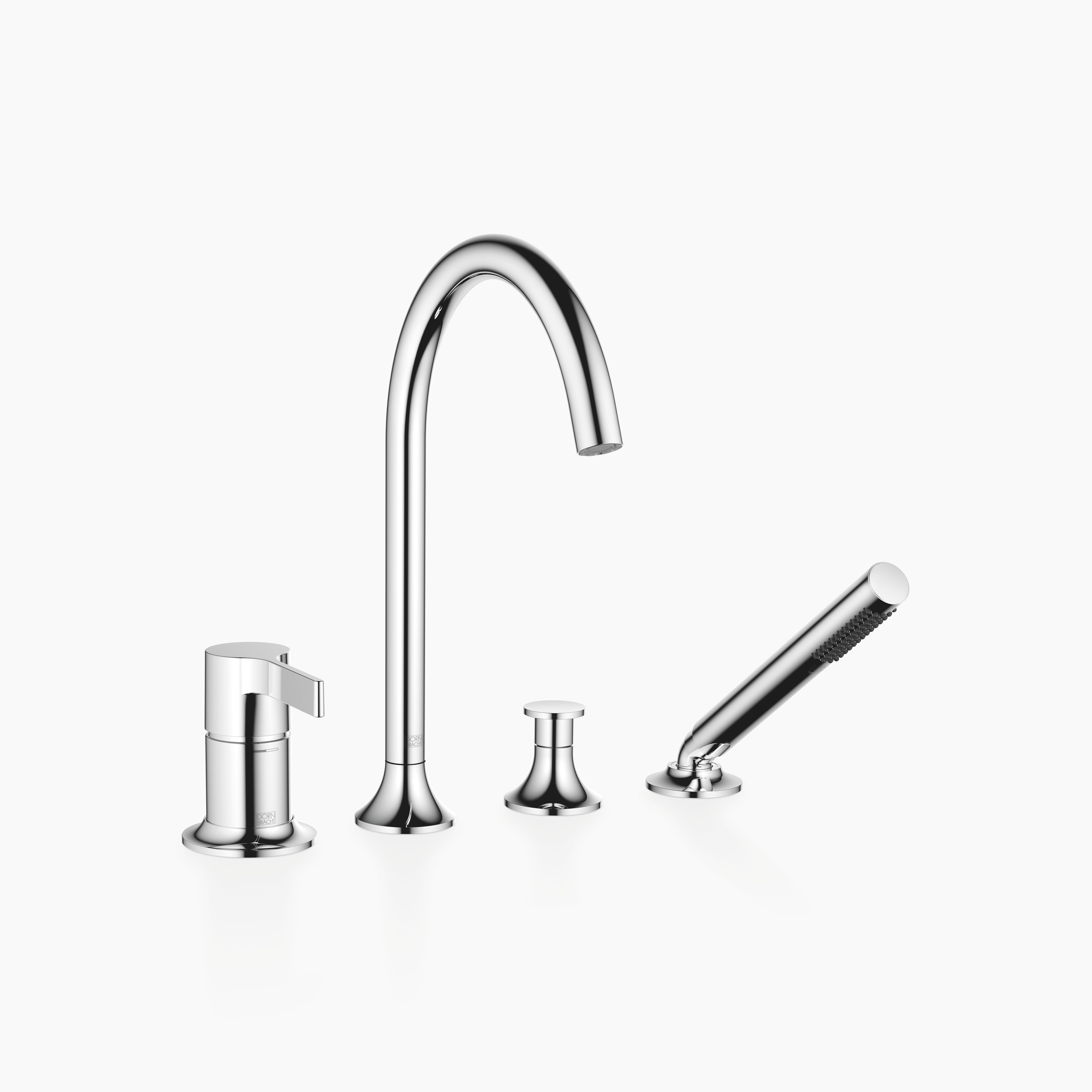 Vaia Bath Shower Set For Bath Rim Or Tile Edge Installation Chrome