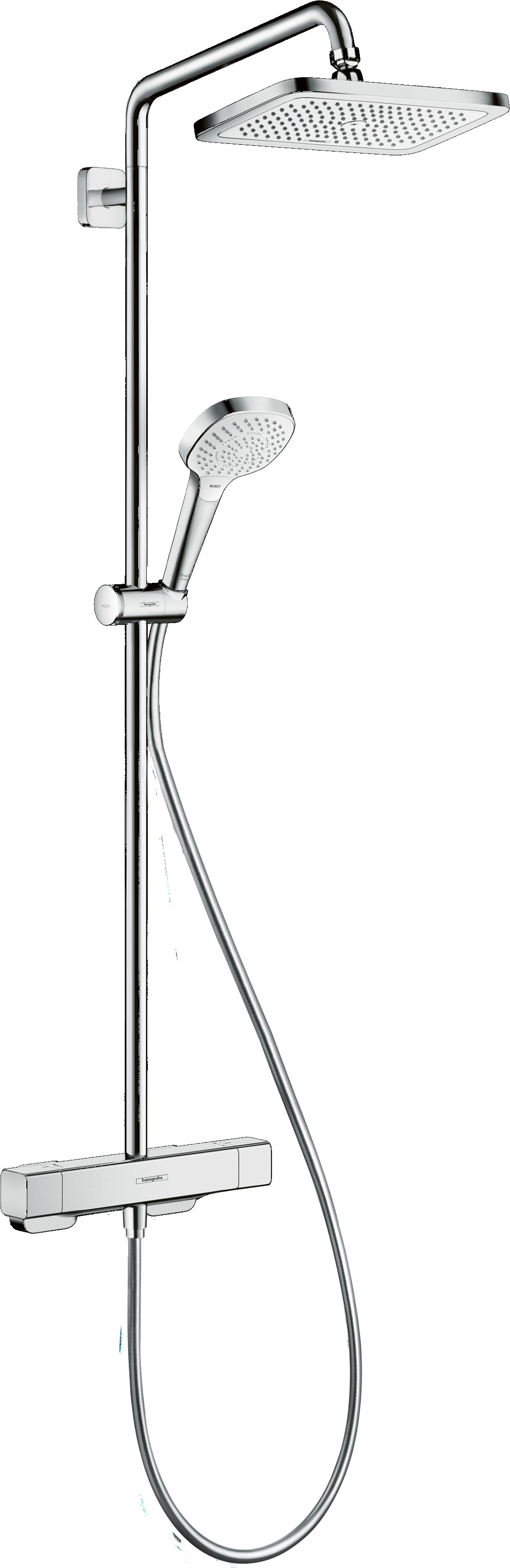 Croma E Showerpipe 280 1jet EcoSmart 9 l/min with thermostat