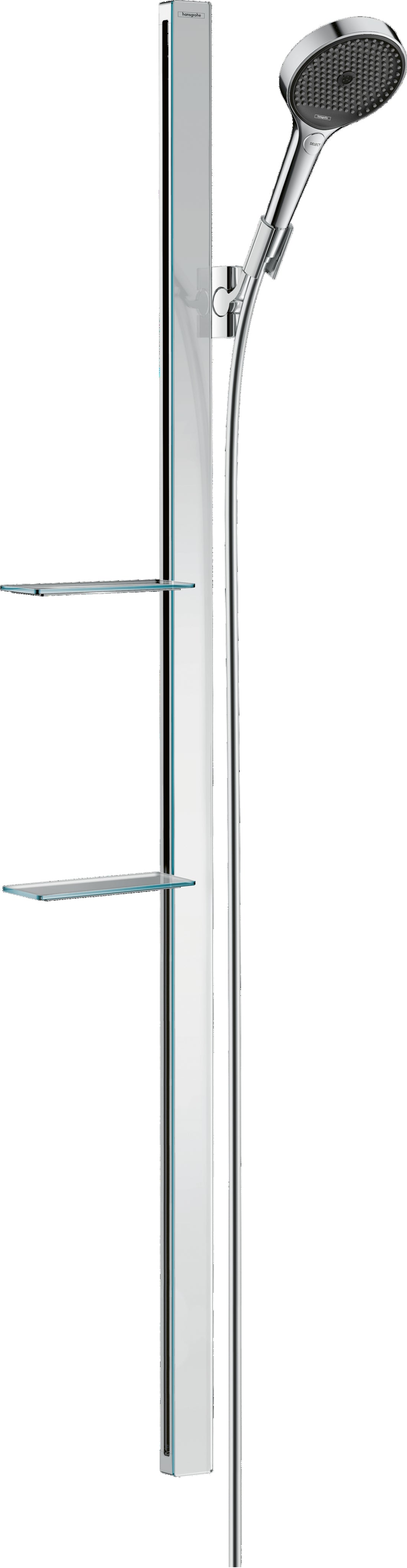 Rainfinity Shower set 130 3jet with shower bar 150 cm and shelves