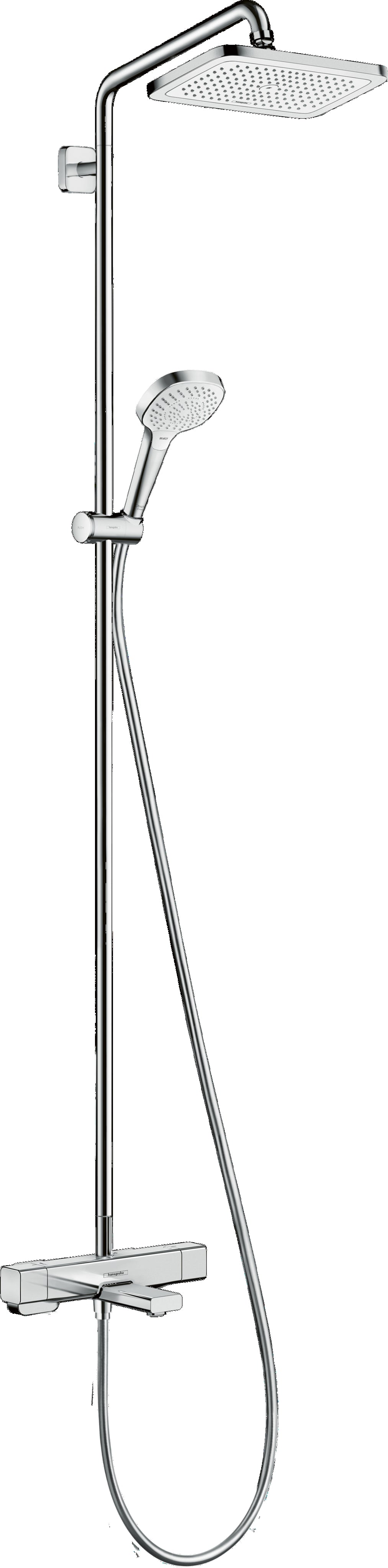 Croma E Showerpipe 280 1jet with bath thermostat
