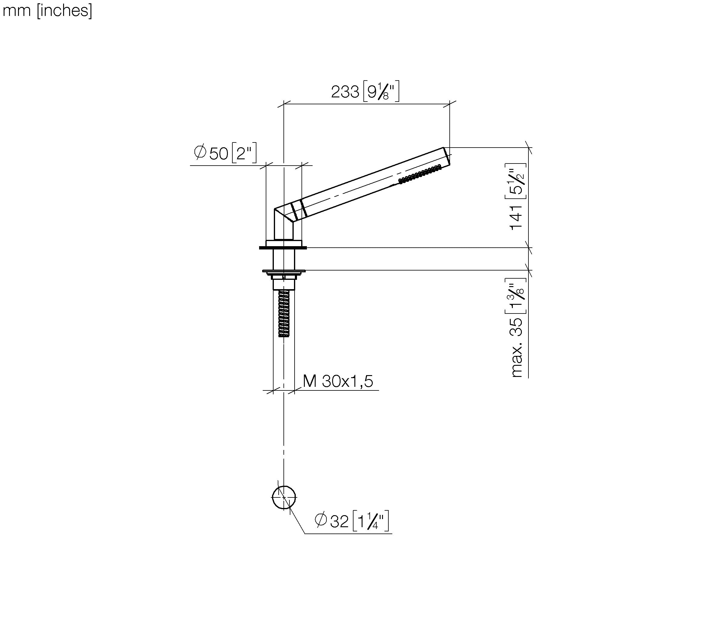 Hand Shower Set For Bath Rim Or Tile Edge Installation Chrome