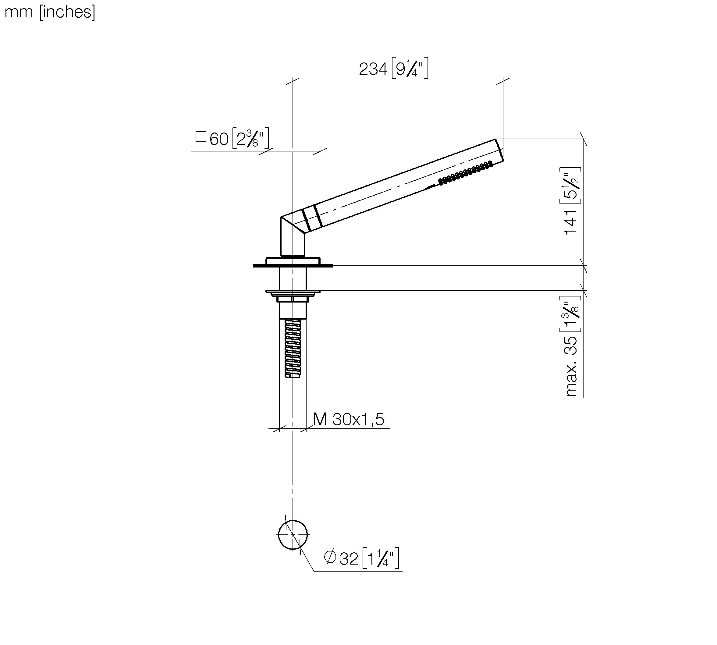 Hand Shower Set For Bath Rim Or Tile Edge Installation Chrome II