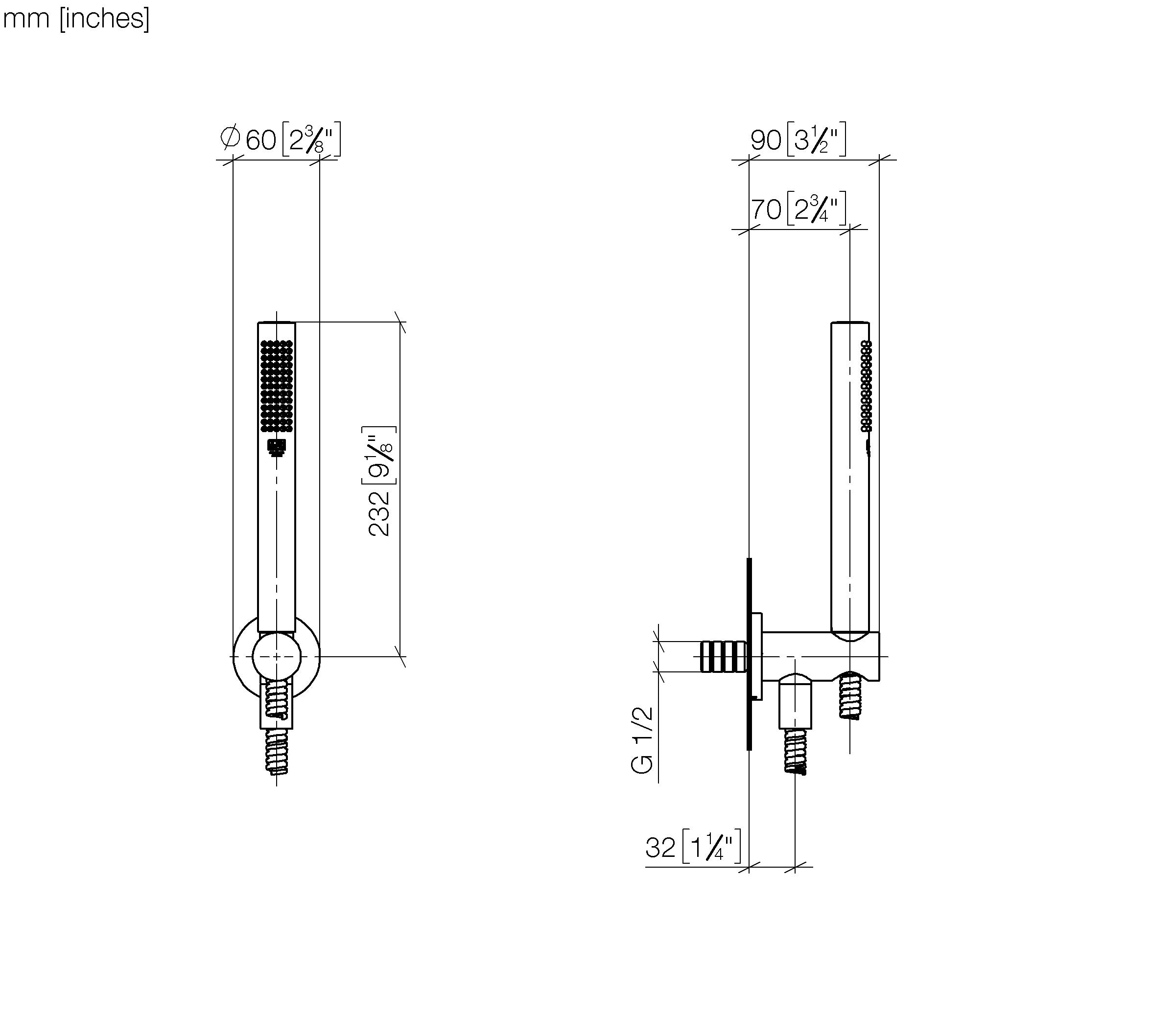 Hand Shower Set With Integrated Shower Holder Chrome