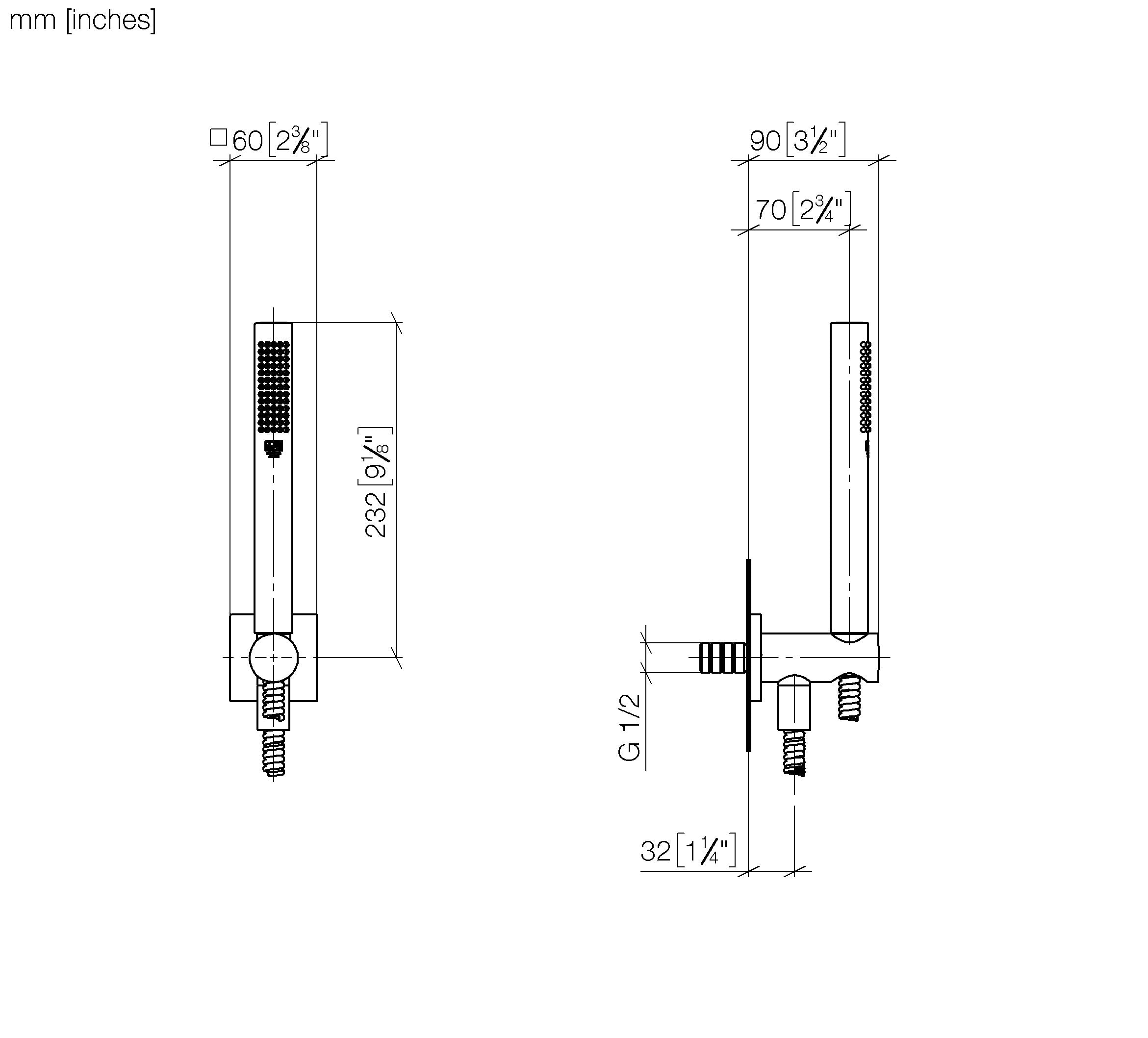 Hand Shower Set With Integrated Shower Holder Chrome II