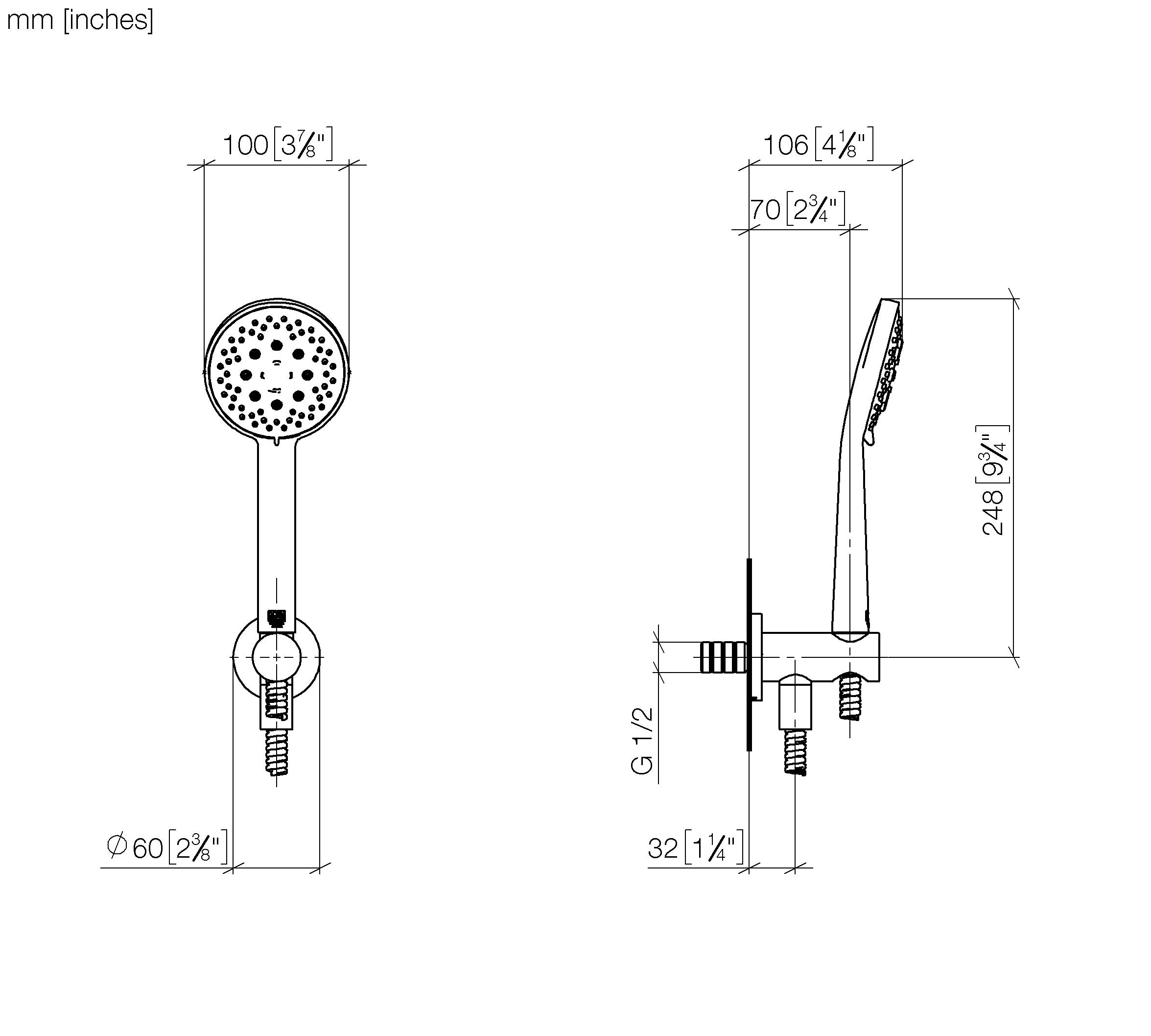 Hand Shower Set With Integrated Shower Holder Chrome III