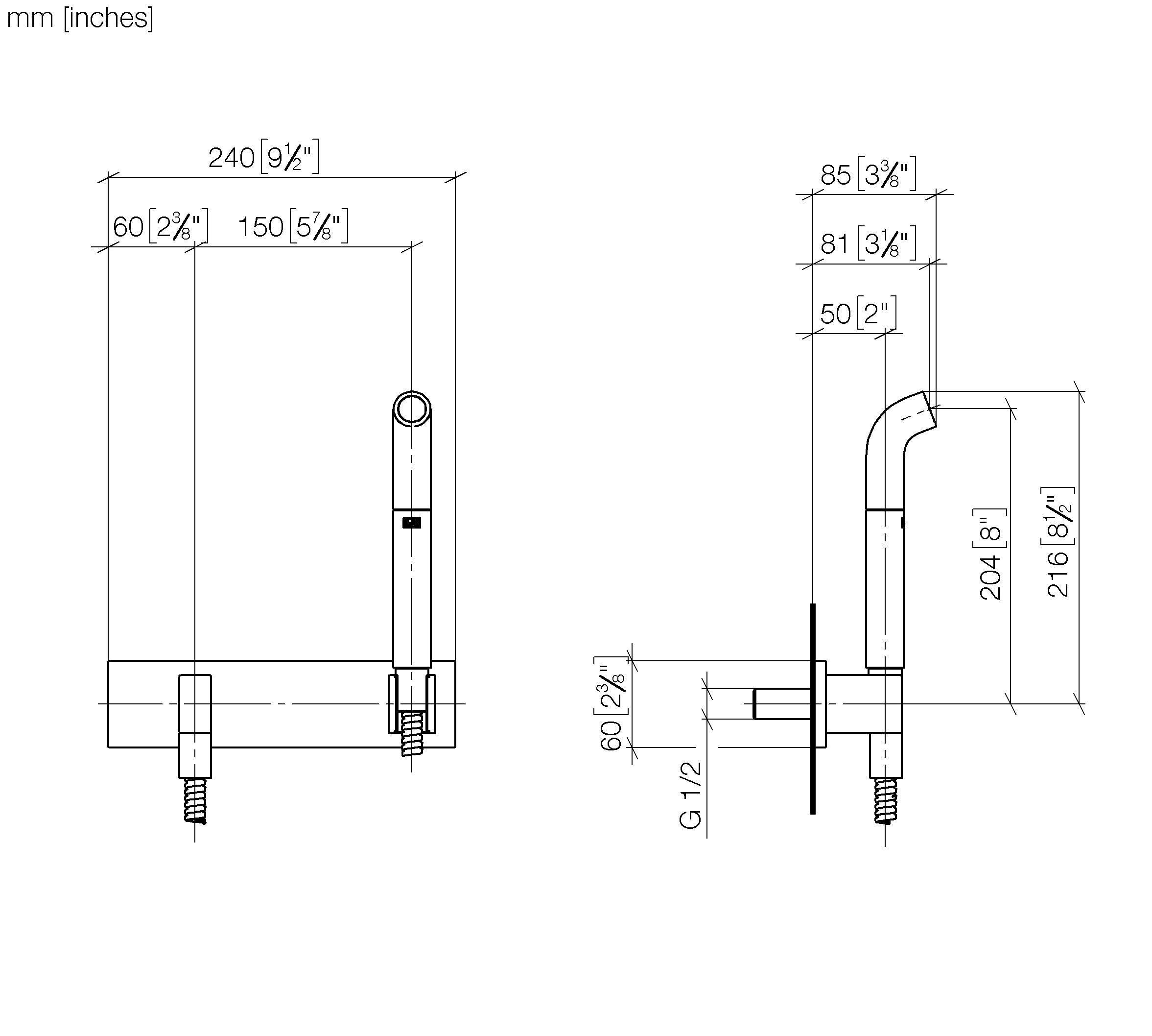 Affusion Pipe With Cover Plate Flowreduce Chrome
