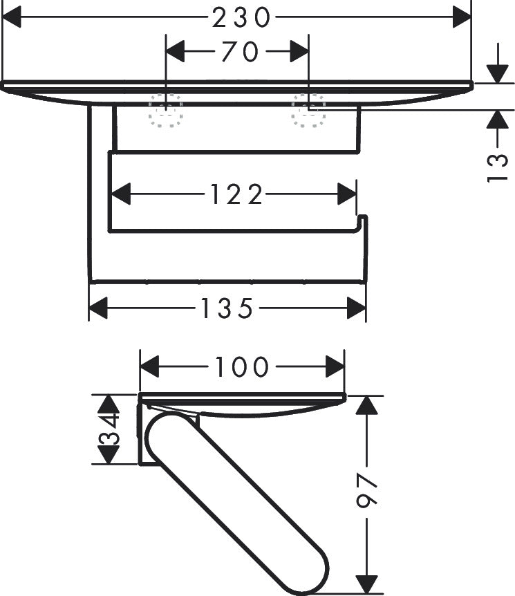 WallStoris Toilet paper holder with shelf