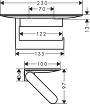 WallStoris Toilet paper holder with shelf