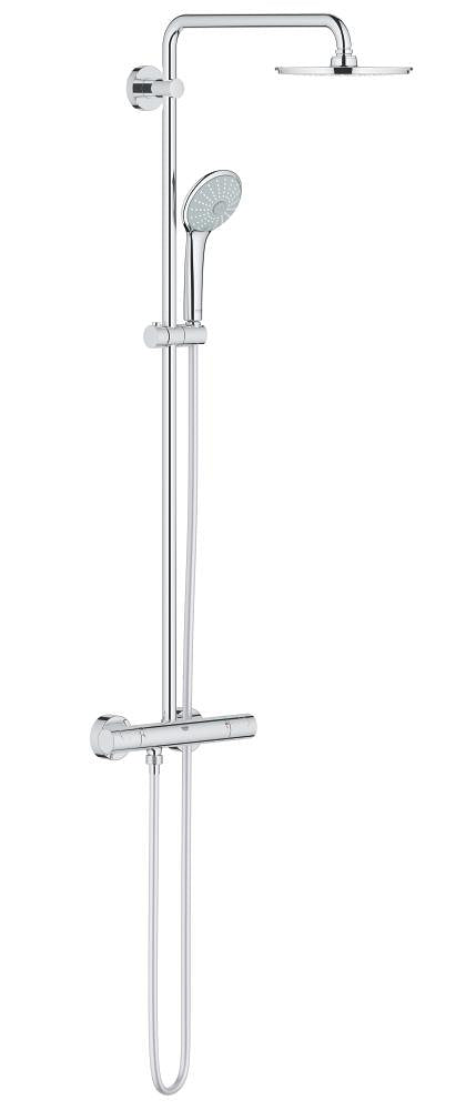Euphoria System 210 Shower system with thermostat for wall mounting
