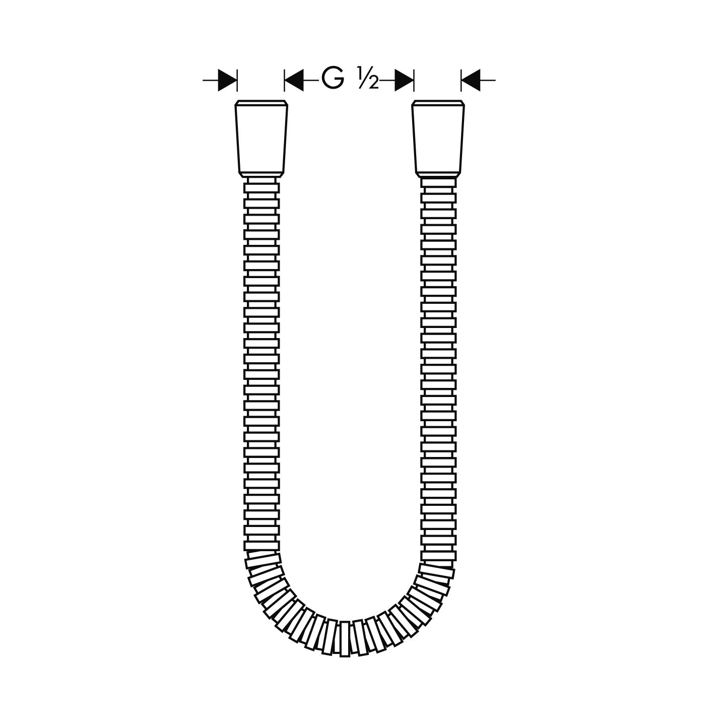 AXOR ShowerSolutions Metal shower hose 1.25 m