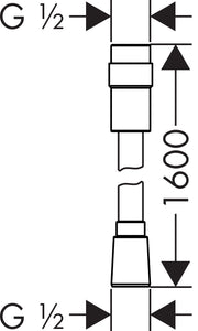 Isiflex Shower hose 160 cm with volume control