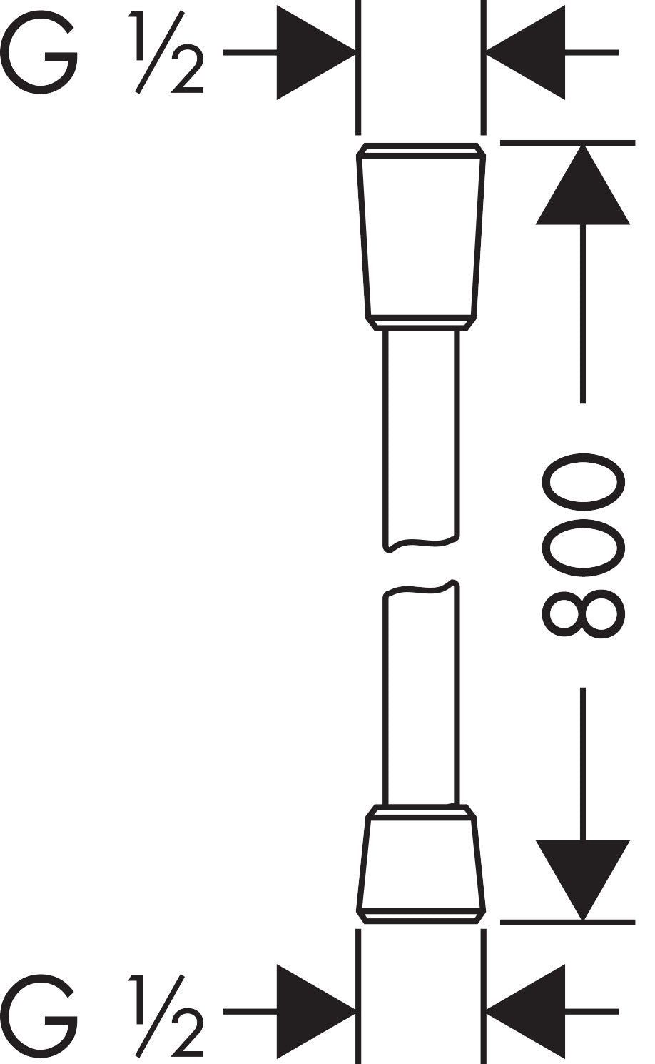 Isiflex Shower hose B 80 cm
