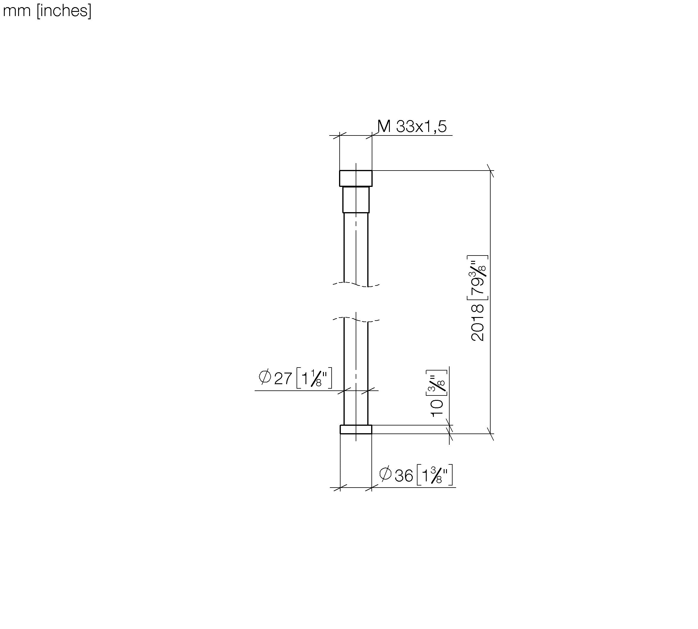 Water Tube Kneipp Hose White 2000 mm Chrome