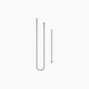 Metal Shower Hose In Two Parts 1 2 X 3 8 X 2250 mm Chrome