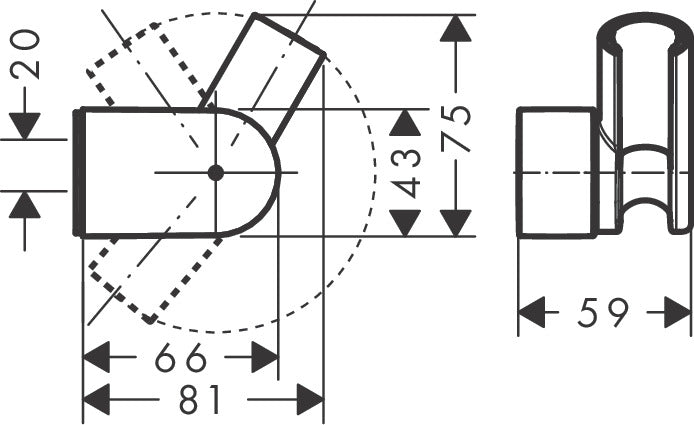Shower holder Porter Vario
