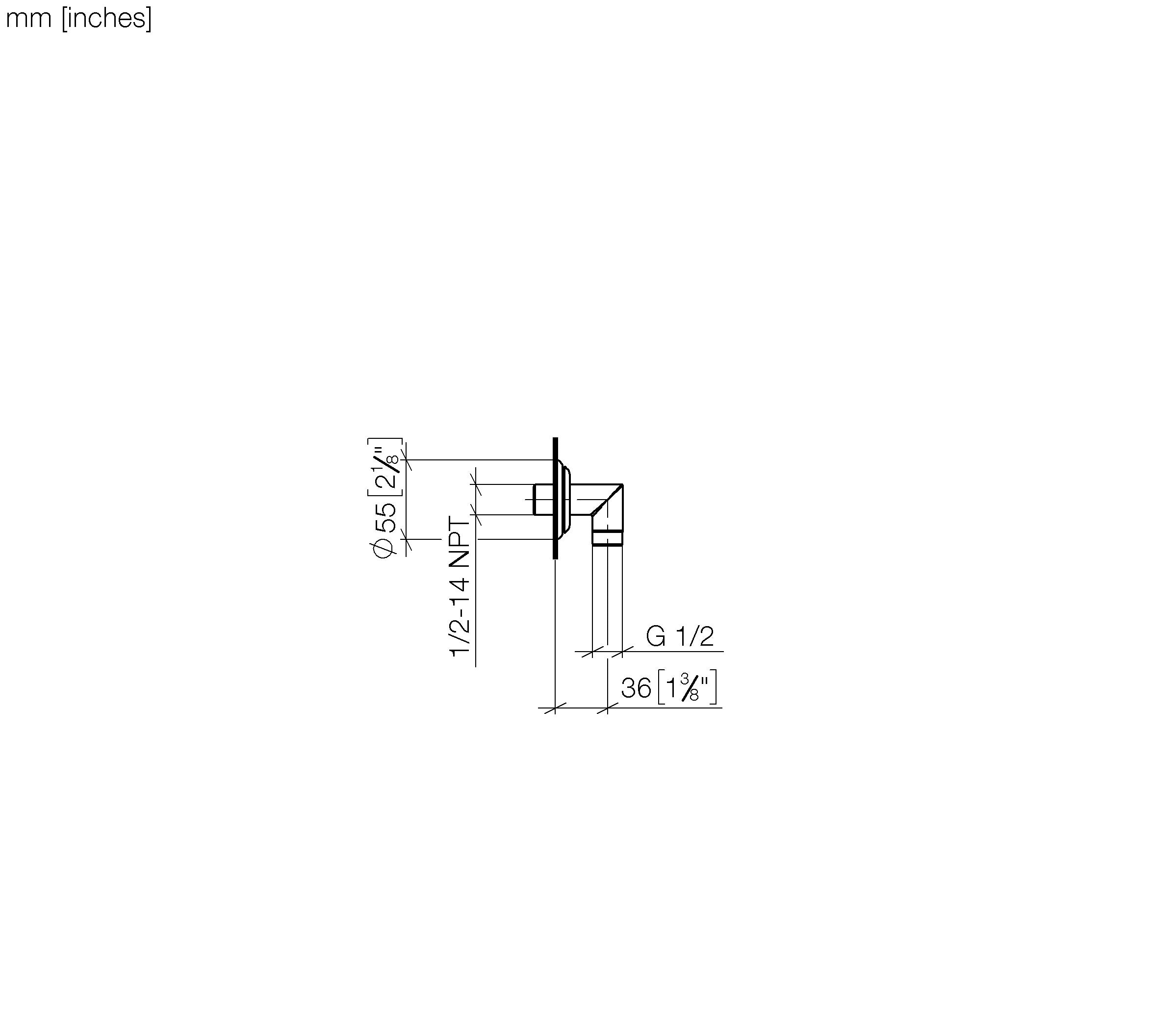 Madison Wall Elbow Chrome II