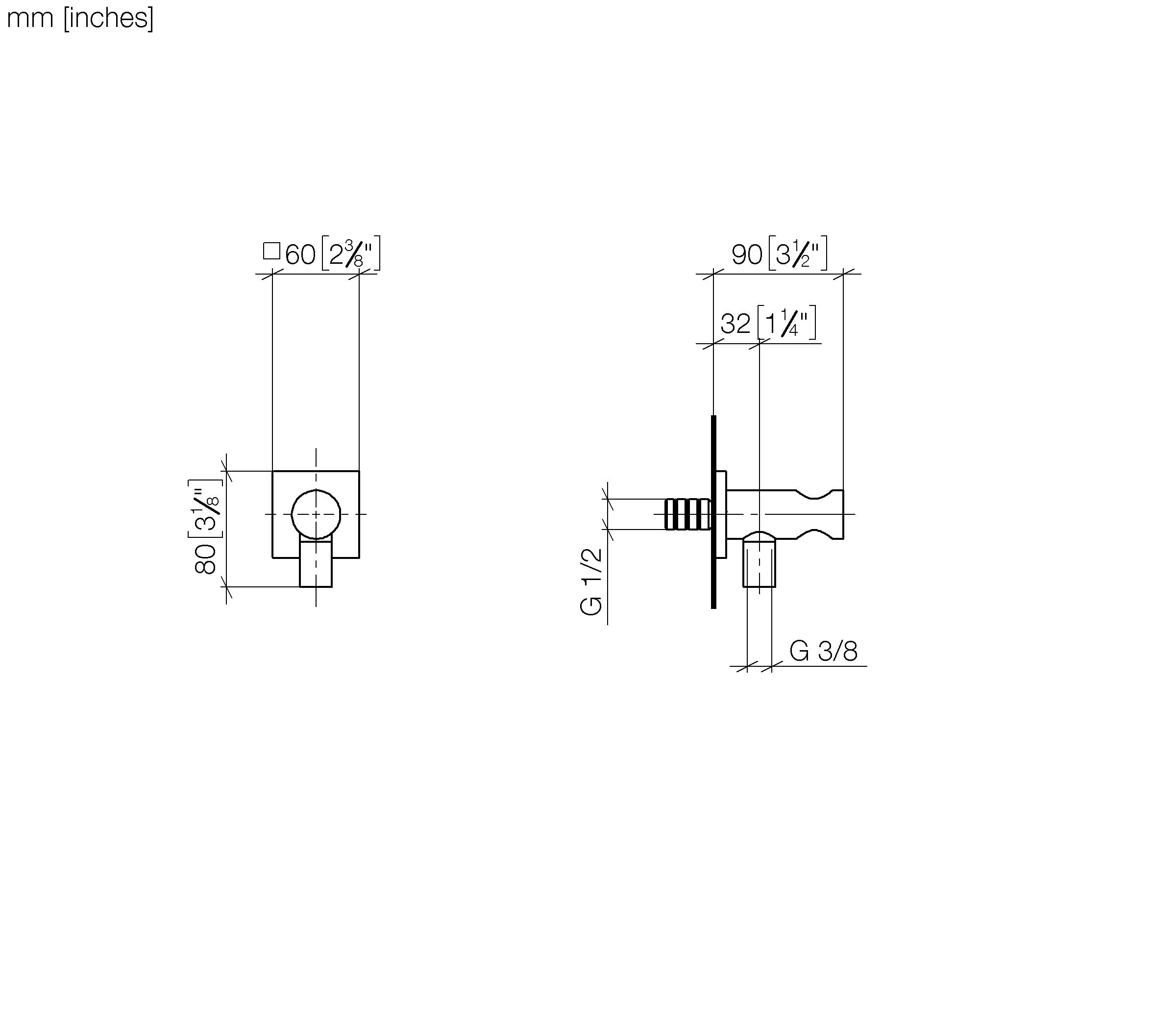Wall Elbow With Integrated Shower Holder Chrome II