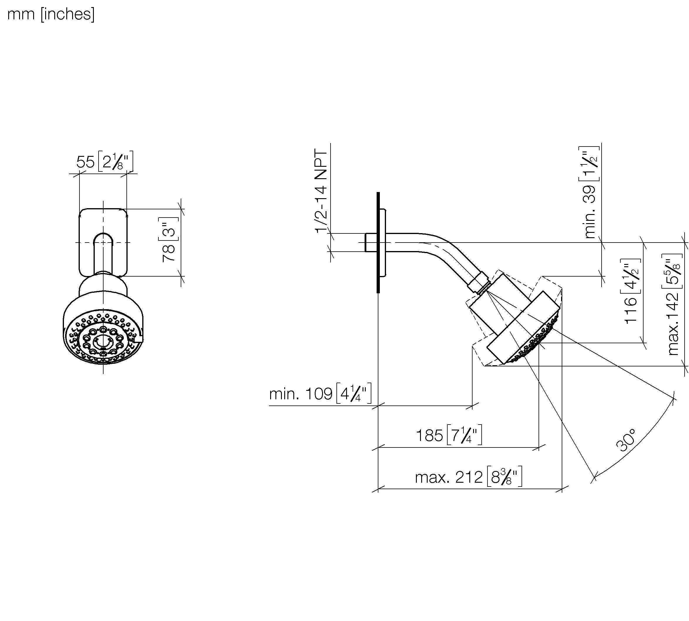 Lulu Shower Head Chrome