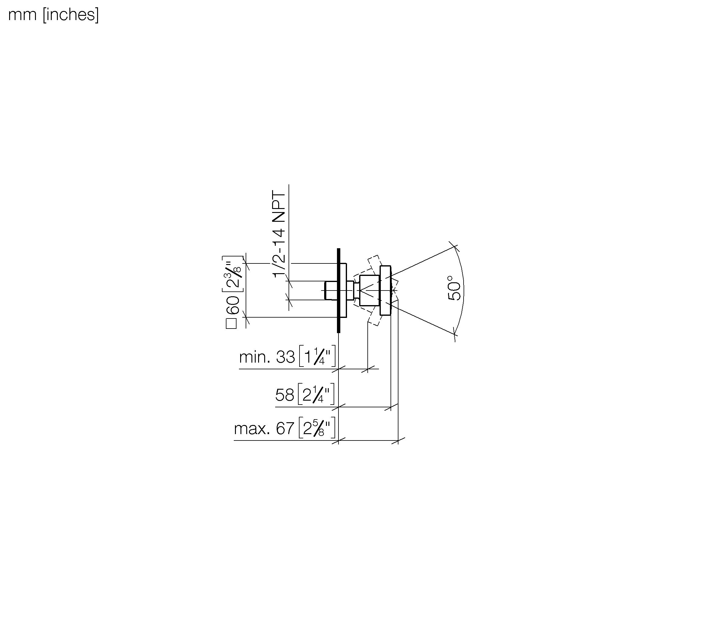Body Spray Without Volume Control Chrome