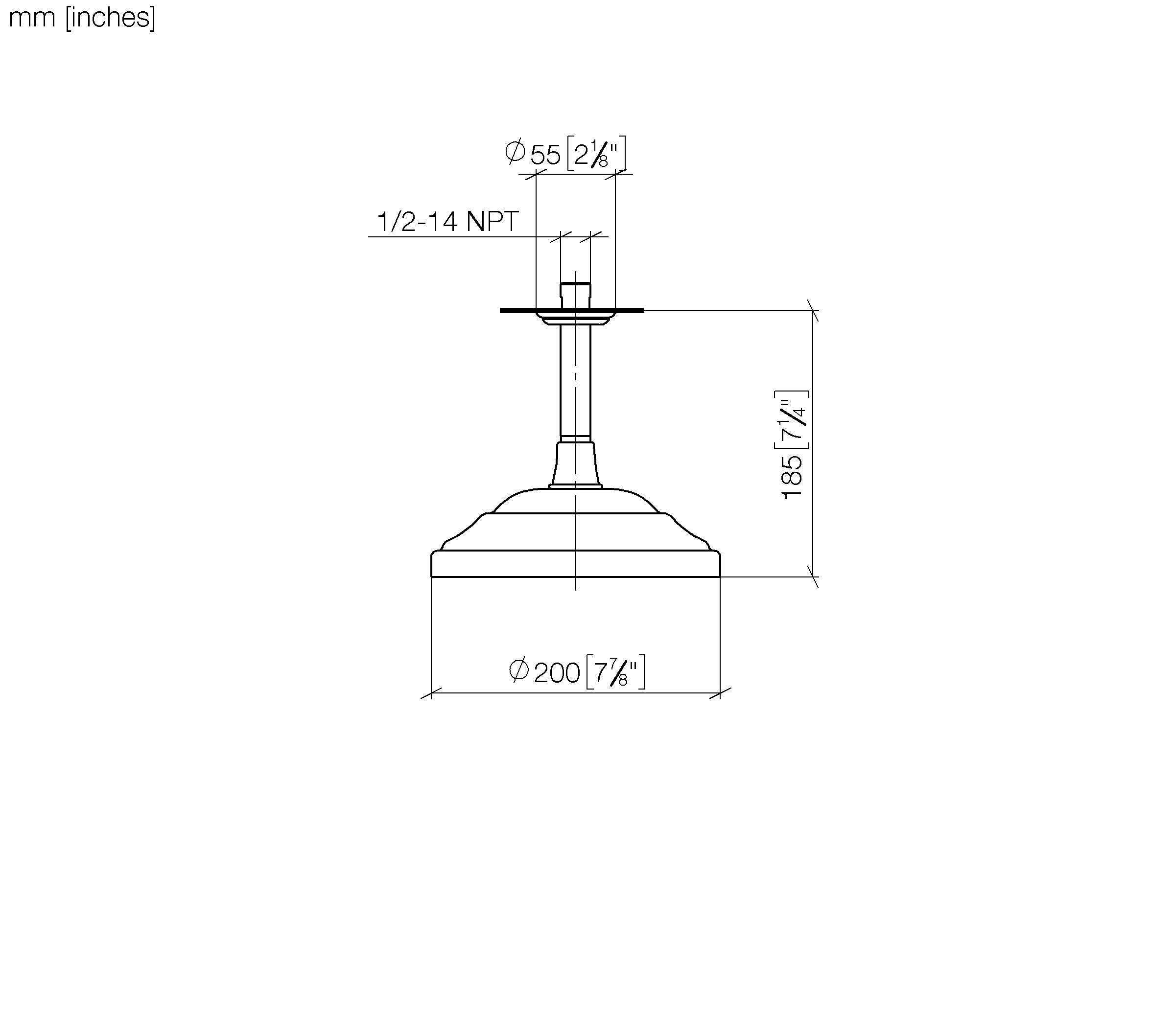 Madison Rain Shower With Ceiling Fixing Flowreduce 200 mm Chrome