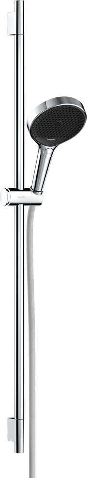 Rainfinity Shower set 130 3jet EcoSmart with shower bar S Puro 90 cm, push slider and Designflex textile shower hose 160 cm