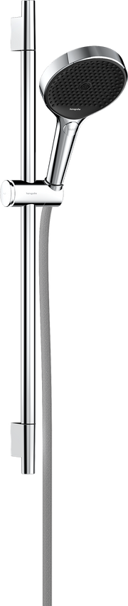 Rainfinity Shower set 130 3jet EcoSmart with shower bar S Puro 65 cm, push slider and Designflex textile shower hose 160 cm