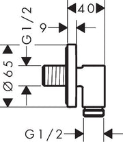 FixFit Fine S Wall outlet with non-return valve