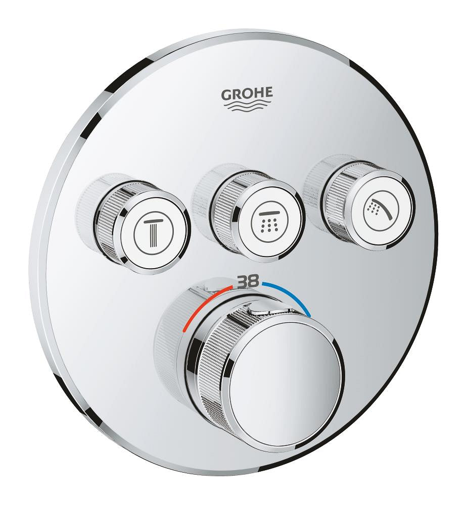 Grohtherm SmartControl Thermostat for concealed installation with 3 valves