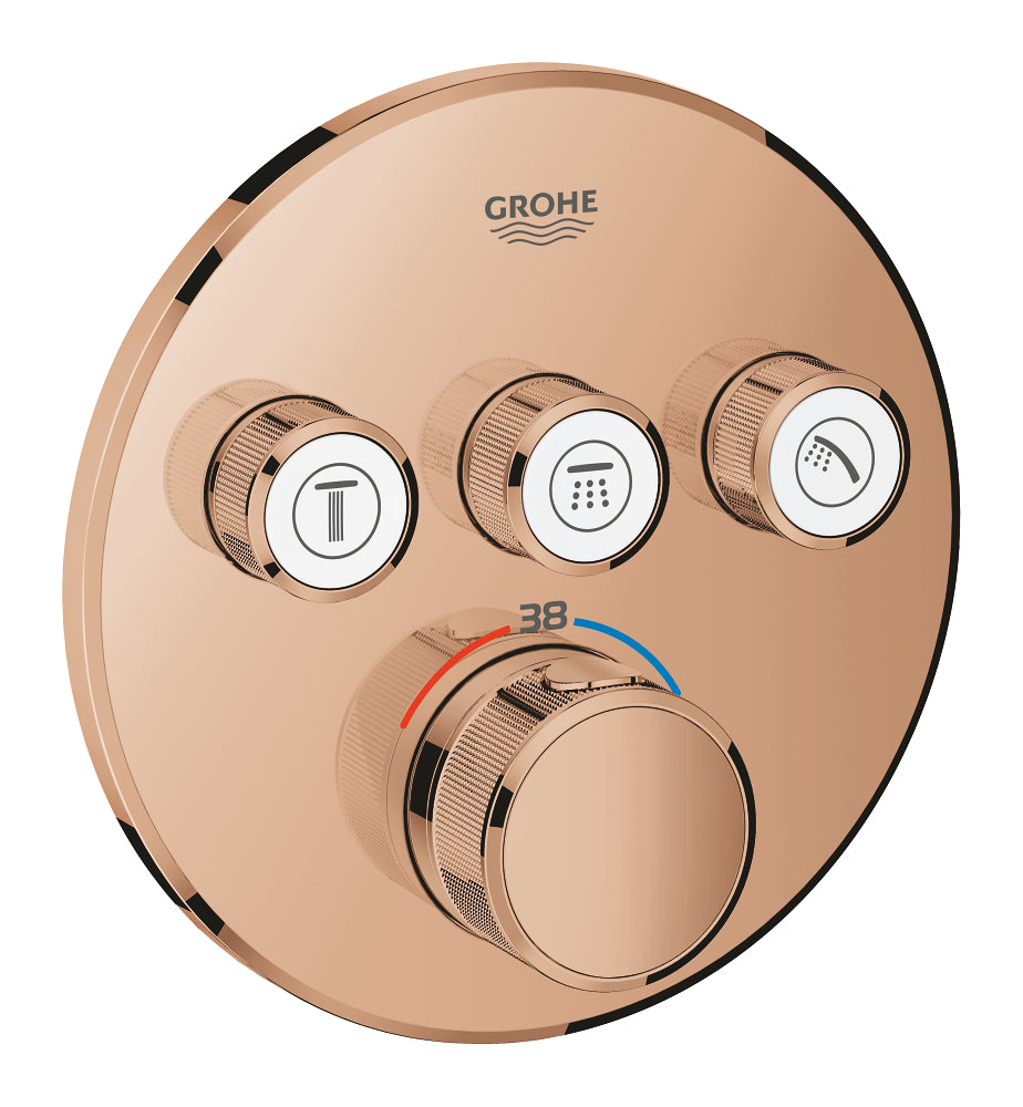 Grohtherm SmartControl Thermostat for concealed installation with 3 valves