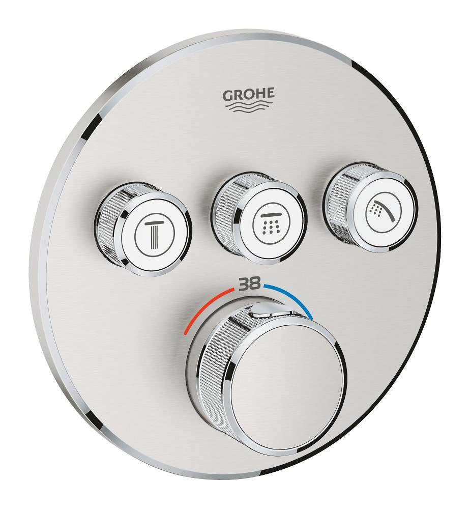 Grohtherm SmartControl Thermostat for concealed installation with 3 valves