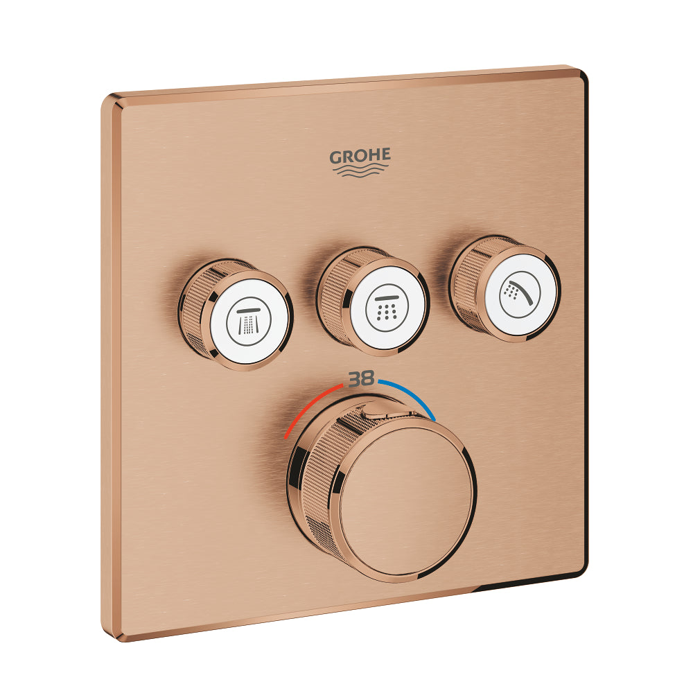 Grohtherm SmartControl Thermostat for concealed installation with 3 valves