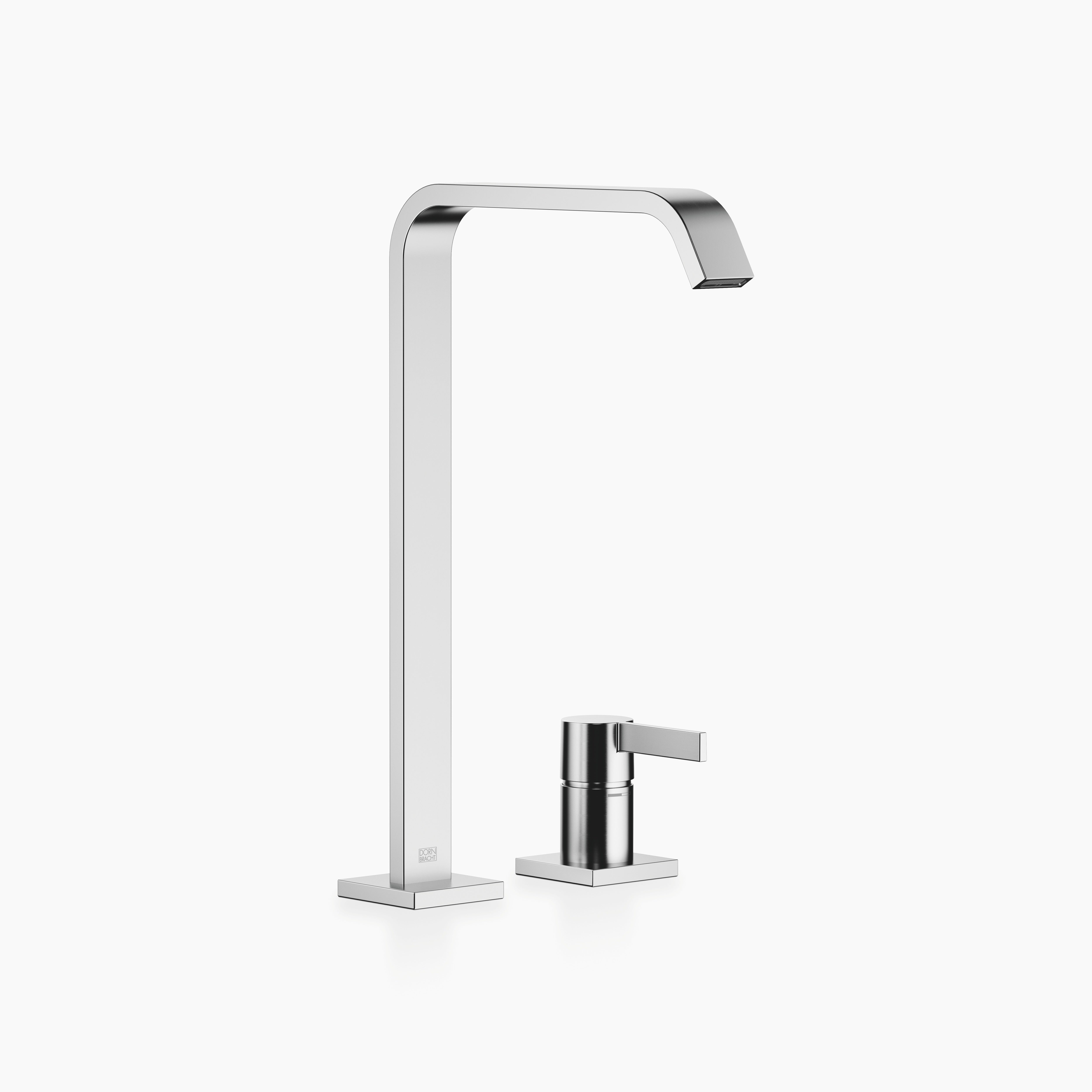 Imo Two Hole Basin Mixer With High Spout Without Pop Up Waste Chrome
