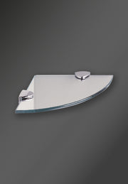 ROUND CORNER SHELF AND BRACKET SET CHROME