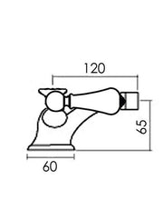 ASBURY - White Ceramic Lever Mono Bidet