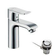 Metris Single lever basin mixer 110 with pop-up waste