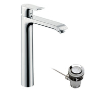 Metris Single lever basin mixer 260 for wash bowls with pop-up waste
