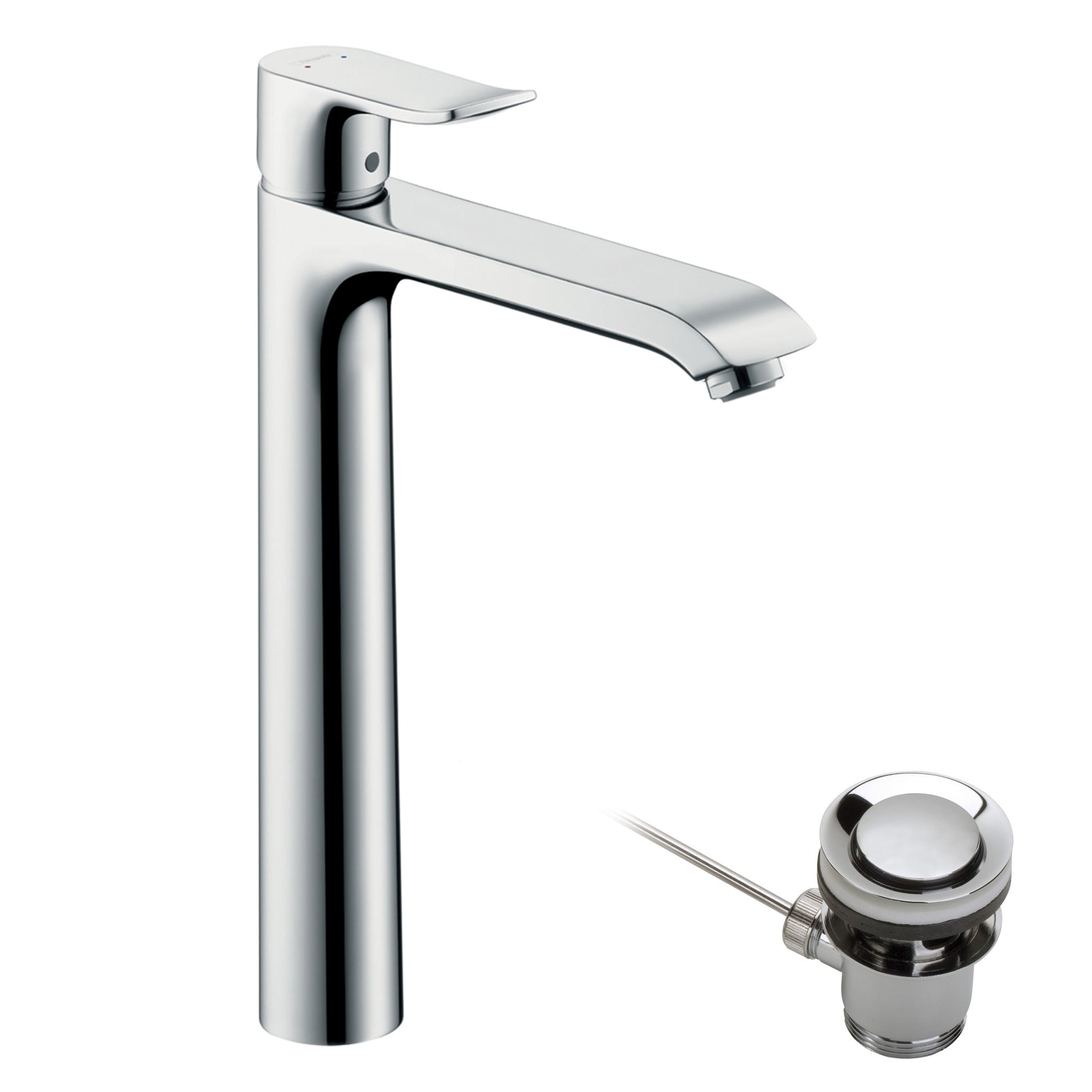 Metris Single lever basin mixer 260 for wash bowls with pop-up waste
