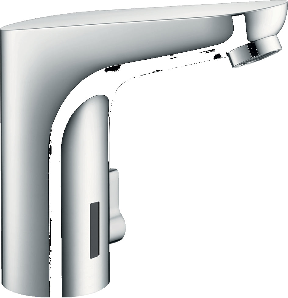 Focus Electronic basin mixer 130 with temperature control and battery-operated