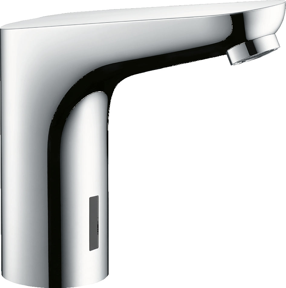 Focus Electronic basin mixer with temperature pre-adjustment and battery operated