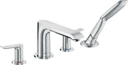 Metris 4-hole rim-mounted bath mixer