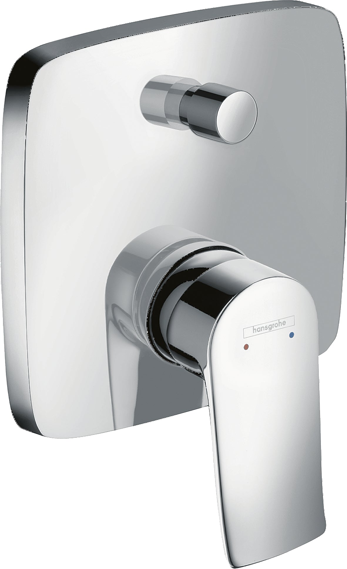 Metris Single lever manual bath mixer soft cube for concealed installation with integrated backflow prevention